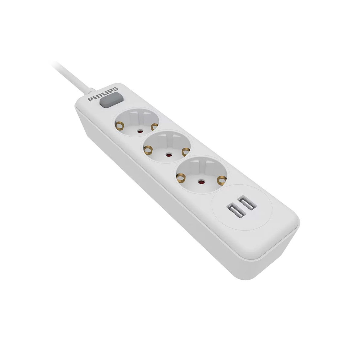 Philips SPN3032W.GRS Πολύπριζο 3 θέσεων με 2 USB Type-A 2.4 A Philips SPN3032W.GRS Πολύπριζο 3 θέσεων με 2 USB Type-A 2.4 A