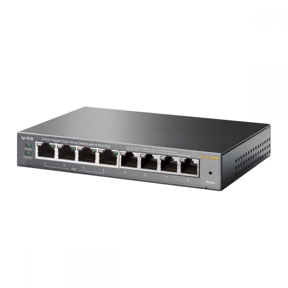 TL-SG108PE - 8-Port Gigabit Easy Smart Switch with 4-Port PoE