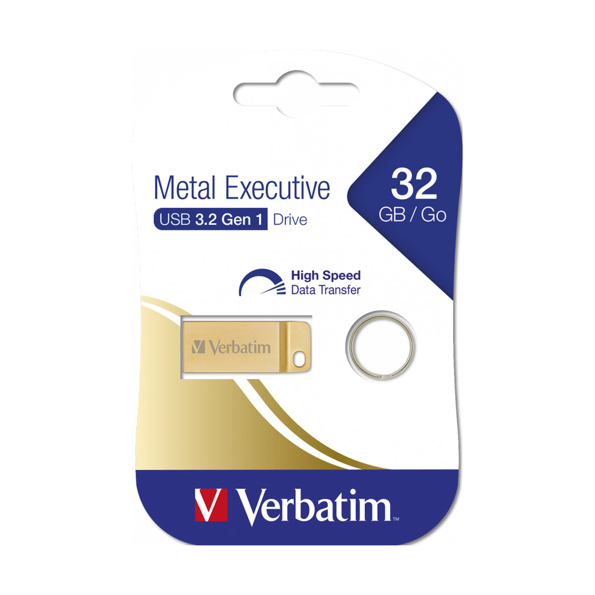 Verbatim Metal Executive 32GB USB 3.2 Stick Gold - 99105