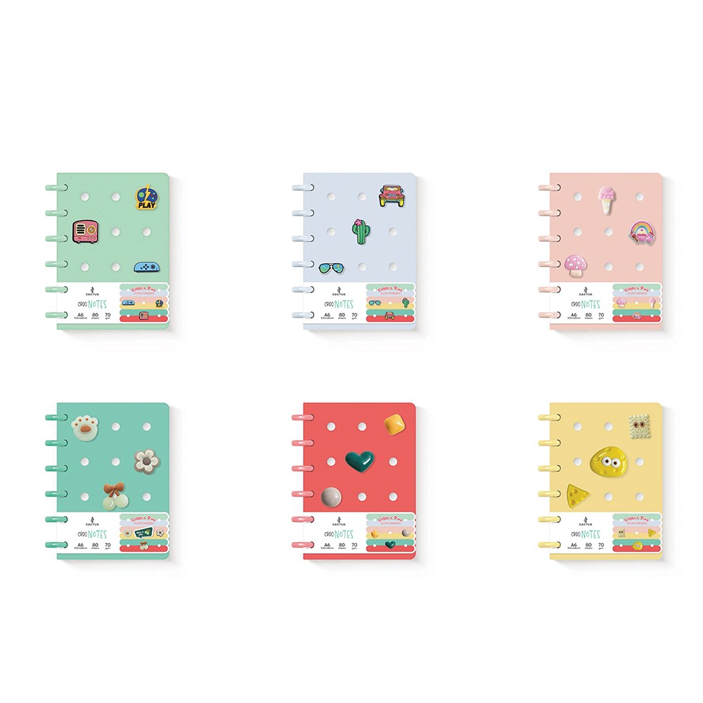 ΣΗΜΕΙΩΜΑΤΑΡΙΑ CROQNOTES ME ΔΙΑΚΟΣΜ.PINS A6 6ΧΡΩΜ