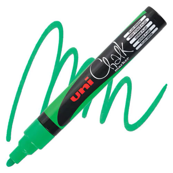 Μαρκαδόρος Υγρής Κιμωλίας 1-8-2.5mm Medium PWE-5M - Fluo Green