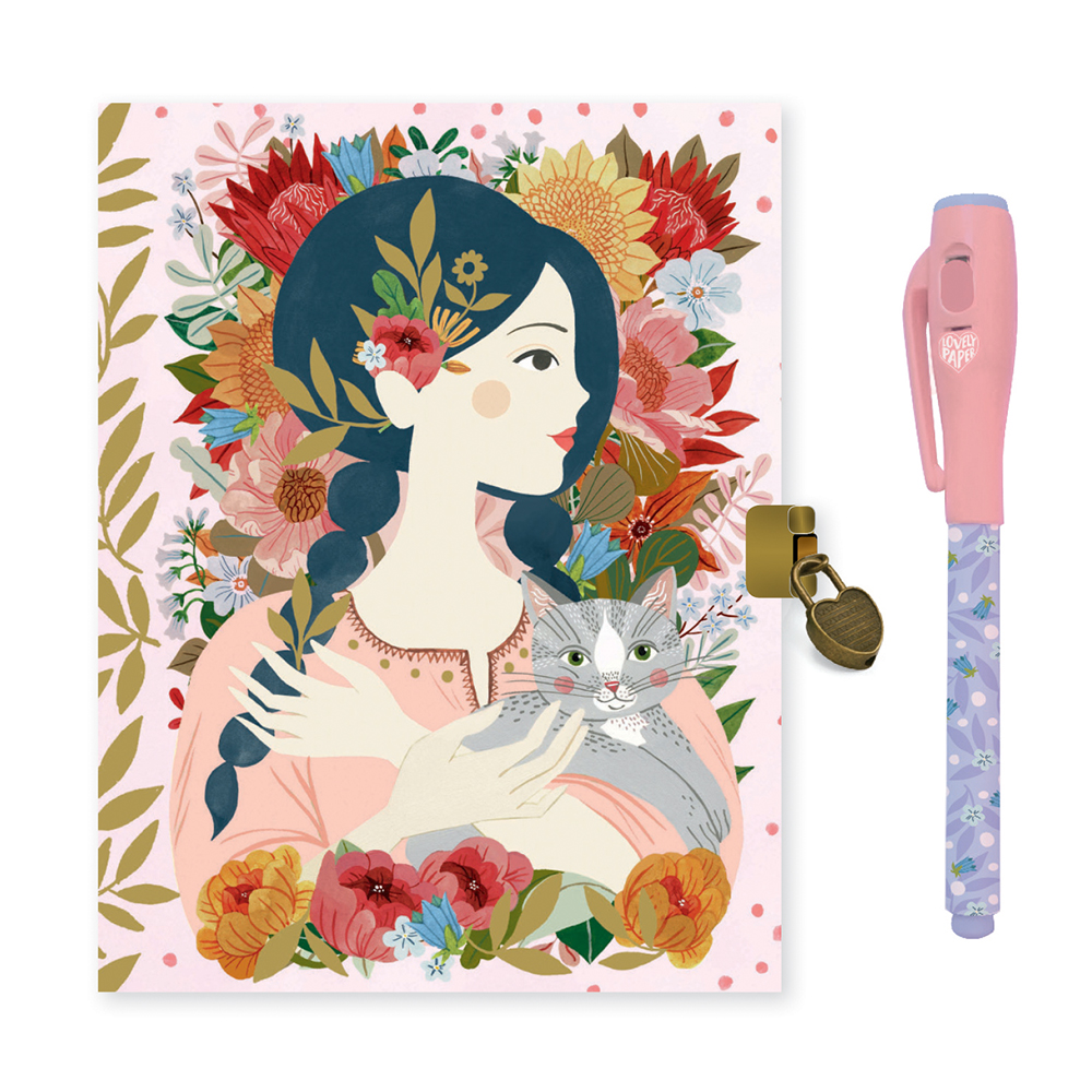 Djeco Ημερολόγιο με κλειδαριά και μαγικό μαρκαδόρο `Κορίτσι`