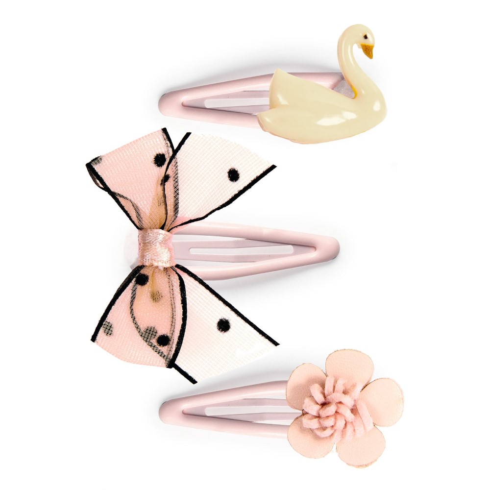 Djeco κλιπ μαλλιών `Λίμνη των κύκνων-Violette` 3τμχ.