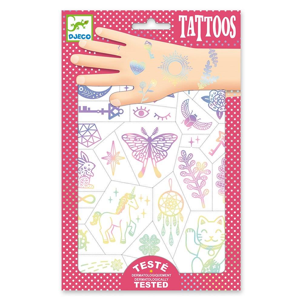 Djeco Τατουάζ με ιριδίζοντα χρώματα `Τυχερά Φυλαχτά`