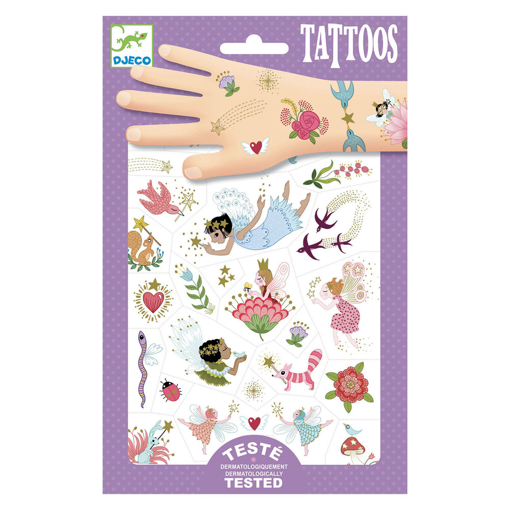 Djeco Τατουάζ με μεταλλιζέ λεπτομέρειες `Νεράιδες`