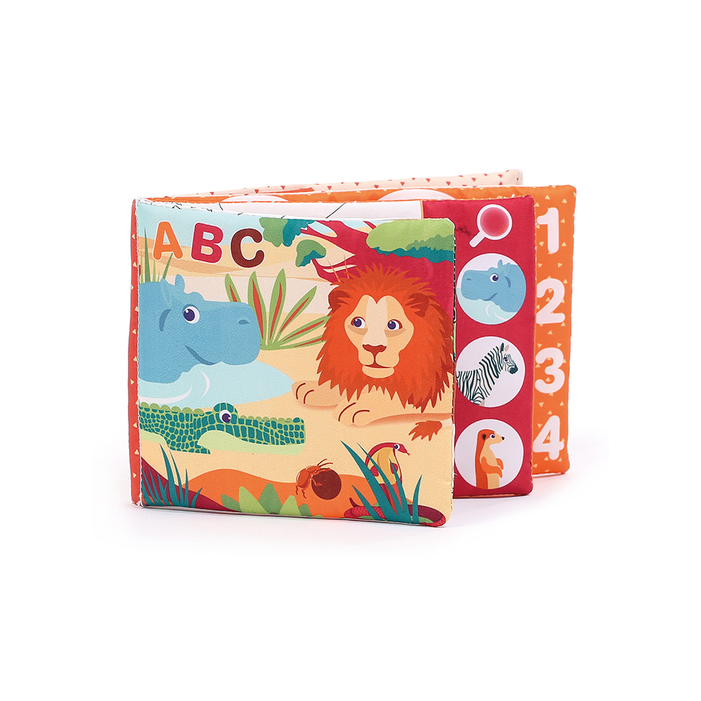 Ludi υφασμάτινο εκπαιδευτικό βιβλίο με μαρκαδόρο νερού `Ζούγκλα`