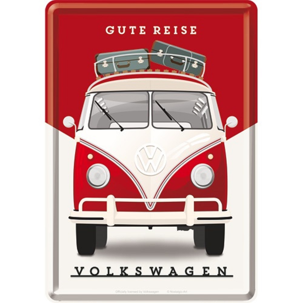 Nostalgic Μεταλλική κάρτα σε φάκελο Volkswagen VW - Gute Reise