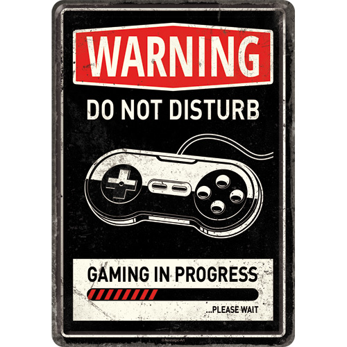 Nostalgic Μεταλλική κάρτα σε φάκελο Achtung Gaming in progress Nostalgic Μεταλλική κάρτα σε φάκελο Achtung Gaming in progress