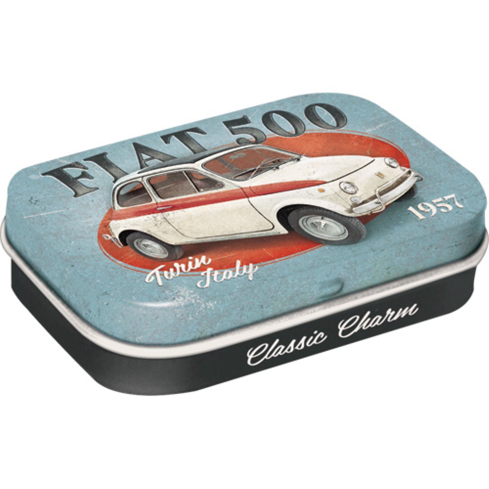Nostalgic Μεταλλικό κουτάκι με μέντες Fiat 500 - Turin Italy 15gr