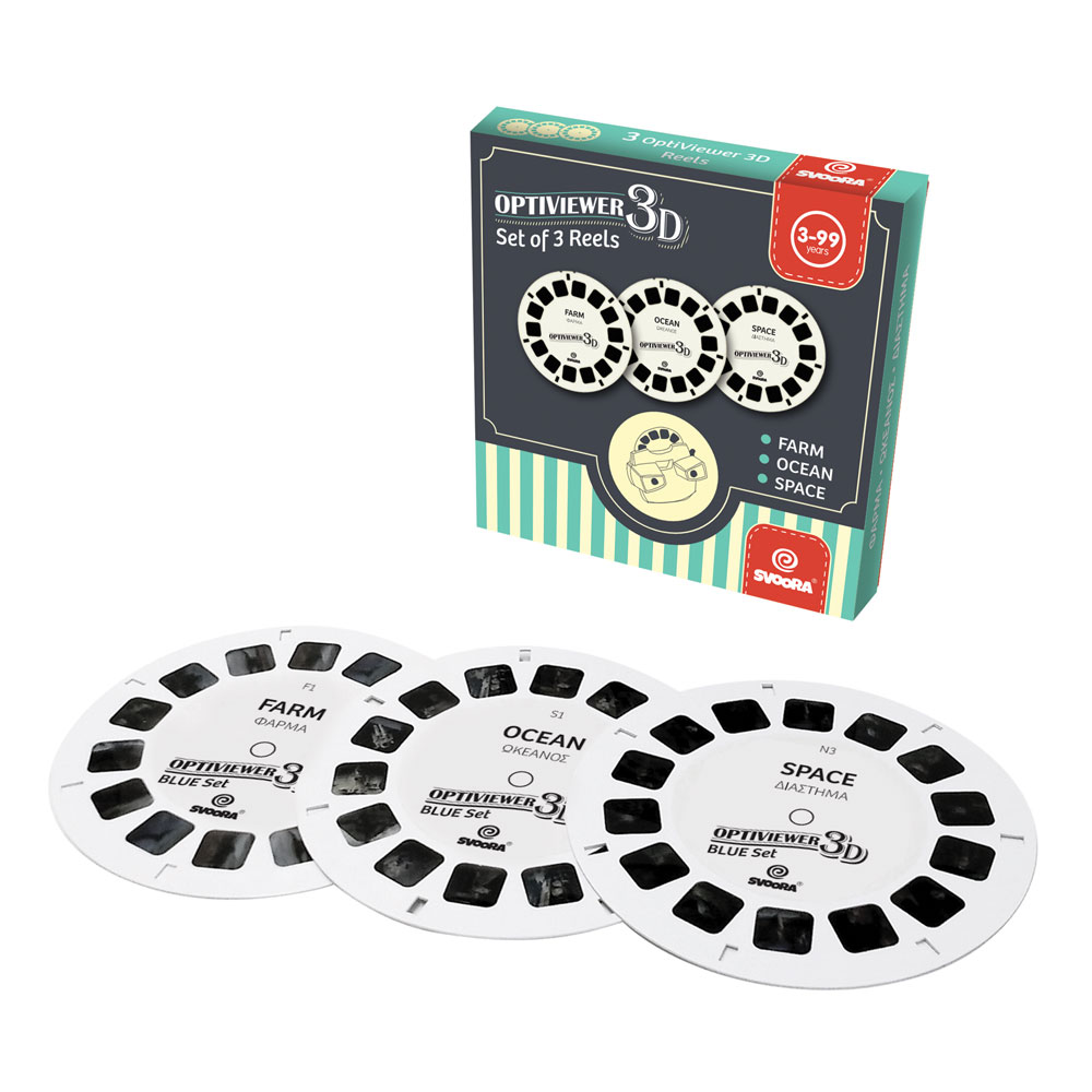 Svoora σετ 3 δίσκοι για 3d Optiviewer Φάρμα, Ωκεανός και Διάστημα