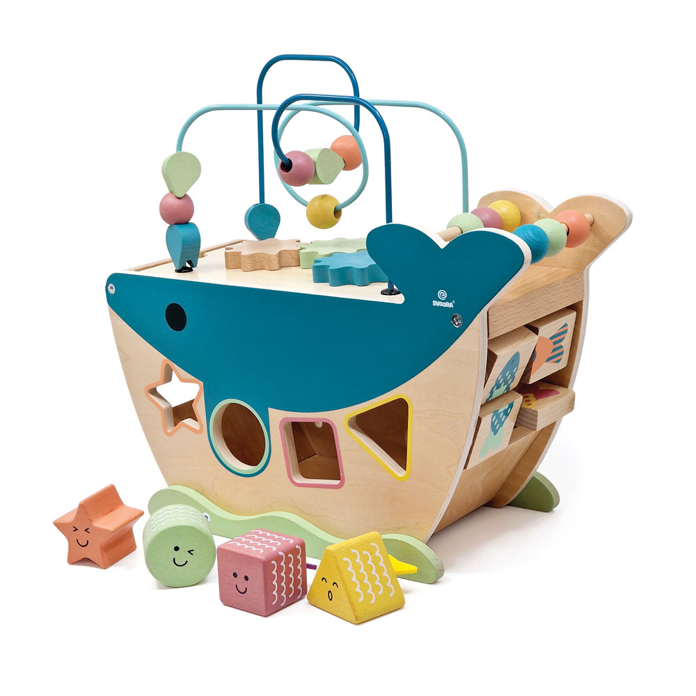 Svoora ξύλινο παιχνίδι δραστηριοτήτων με ασκήσεις προγραφής `Φάλαιν