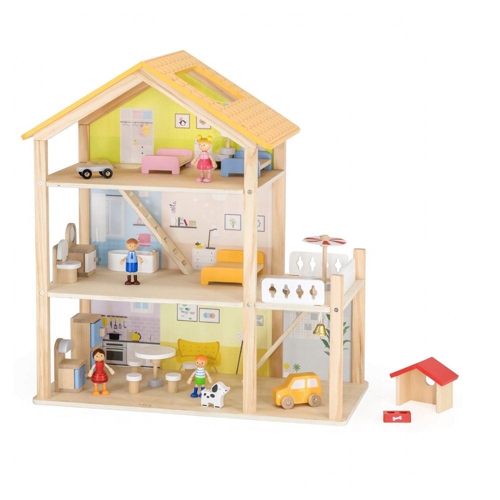 Viga ξύλινο πλήρες κουκλόσπιτο