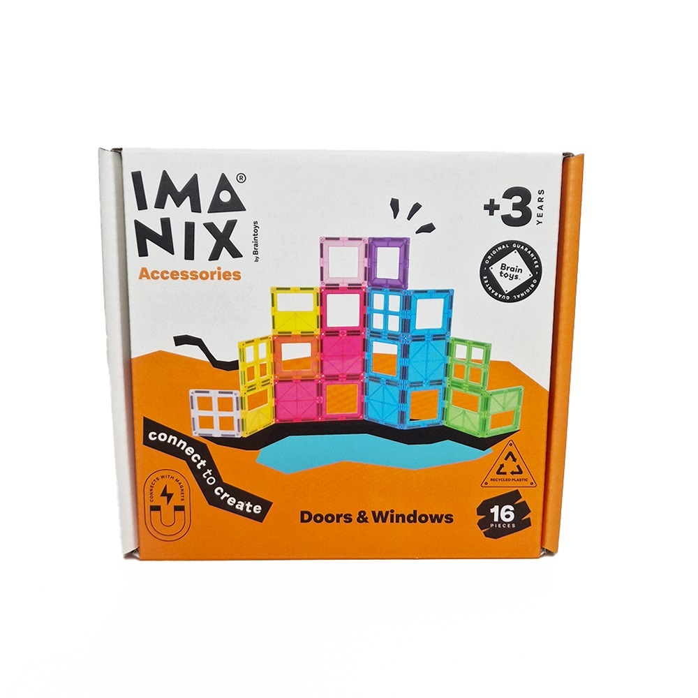 Imanix Μαγνητικό Παιχνίδι Κατασκευών `Πόρτες και Παράθυρα` 16 τμχ. Imanix Μαγνητικό Παιχνίδι Κατασκευών `Πόρτες και Παράθυρα` 16 τμχ.