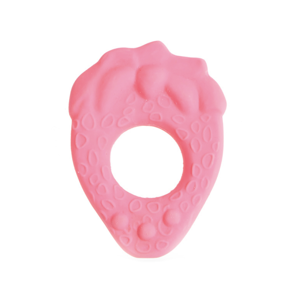 Lanco μασητικό οδοντοφυίας από φυσικό καουτσούκ `Φράουλα`