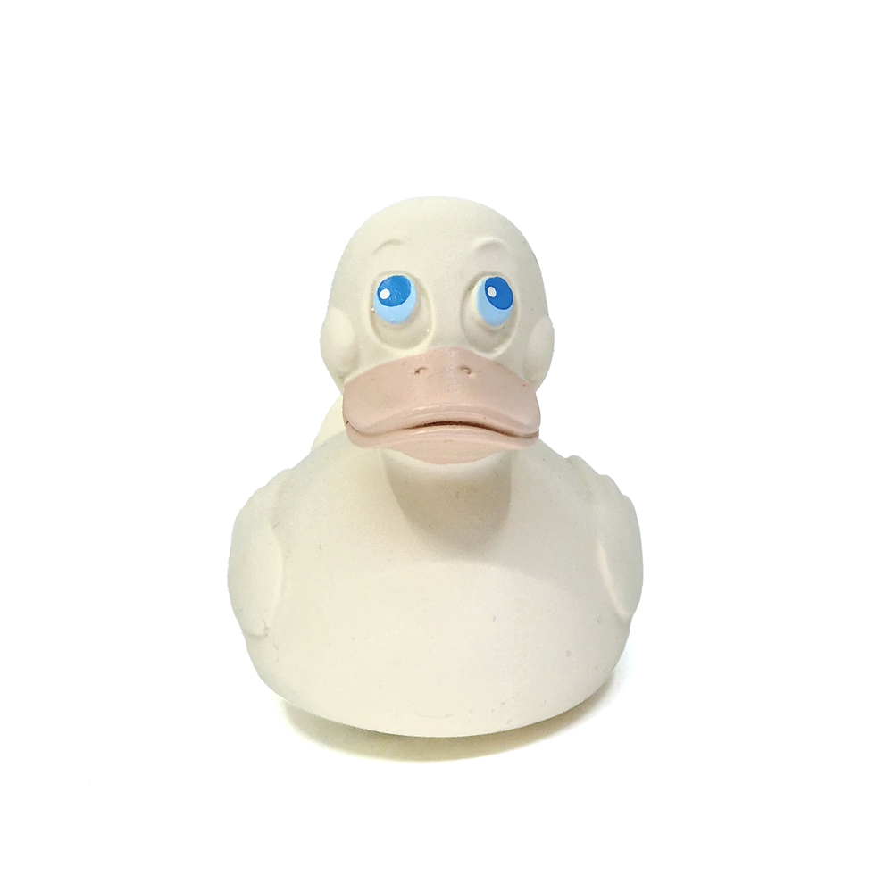 Lanco μασητικό-παιχνίδι μπάνιου από φυσικό καουτσούκ κρεμ `Παπάκι`