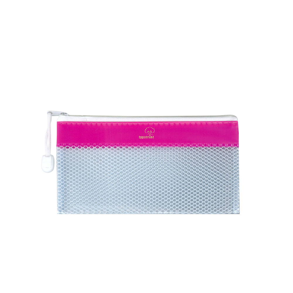 Τσαντάκι με φερμουάρ 11x22 ροζ