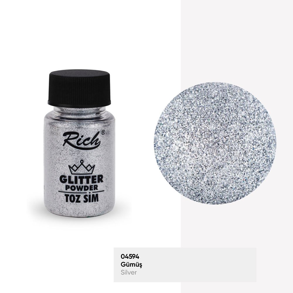 ΧΡΥΣΟΣΚΟΝΗ Rich 50ml Σκόνη Glitter 4604 ΑΣΗΜΙ
