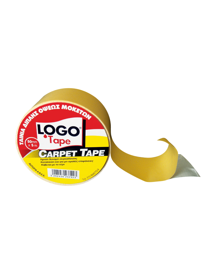 LOGO ΤΑΙΝΙA ΔΙΠΛΗΣ ΟΨΗΣ CARPET 50mmx5m LOGO ΤΑΙΝΙA ΔΙΠΛΗΣ ΟΨΗΣ CARPET 50mmx5m