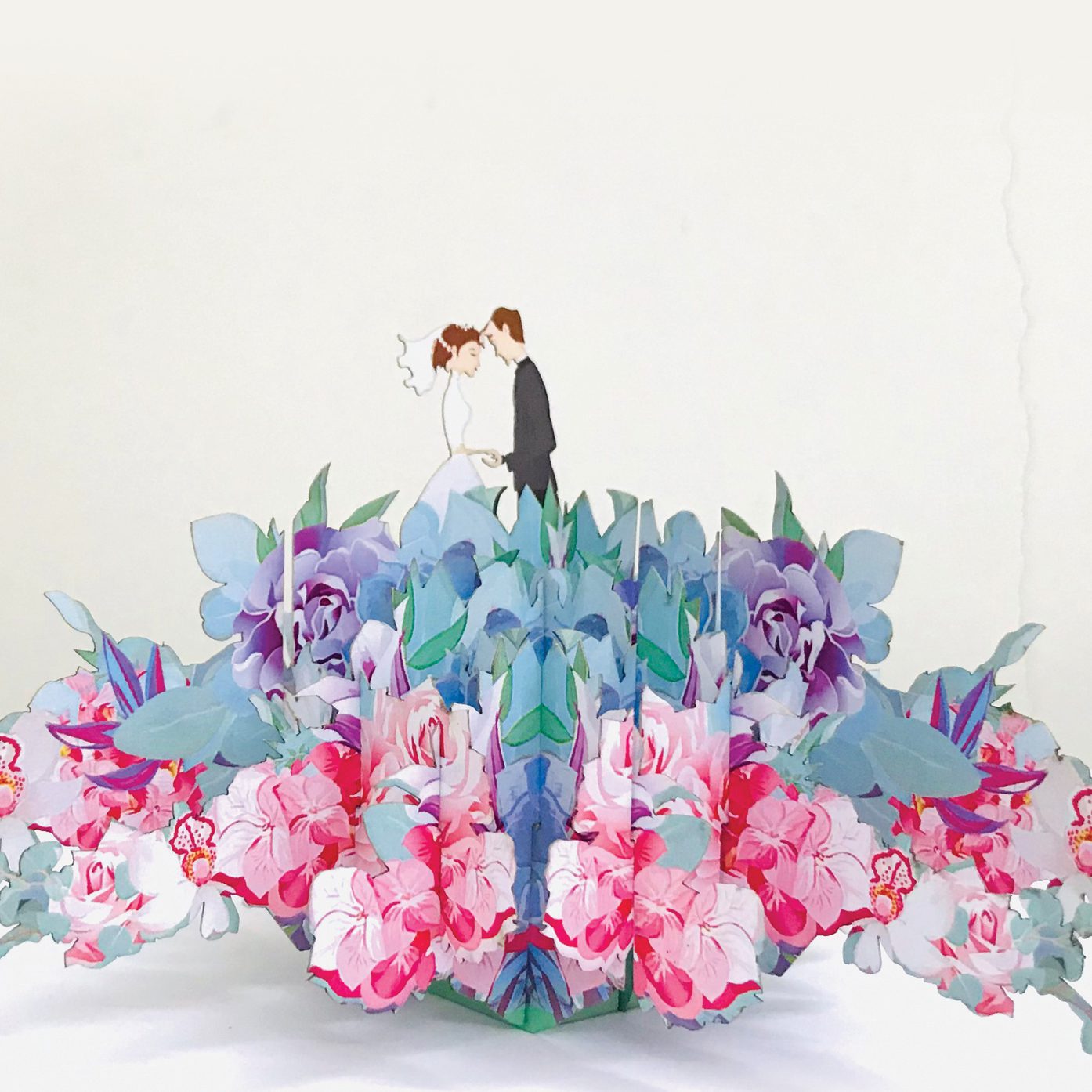 ΚΑΡΤΑ ΓΑΜΟΥ "ΝΕΟΝΥΜΦΟΙ" ORIGAMI