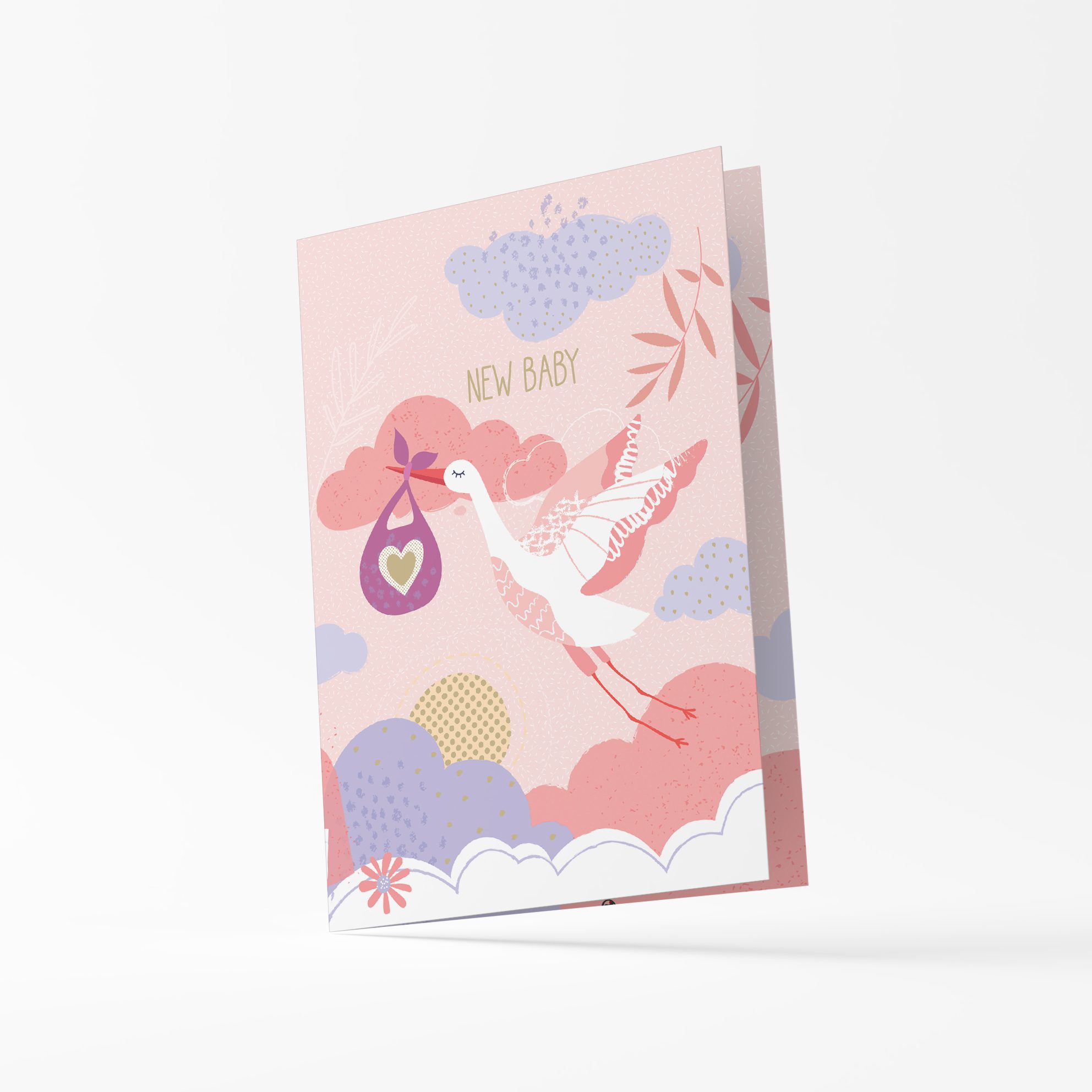 ΚΑΡΤΑ ΓΕΝΝΗΣΗΣ ΠΕΛΑΡΓΟΣ ΡΟΖ ORIGAMI