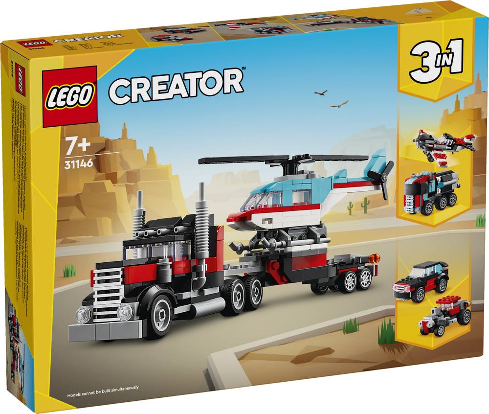 LEGO CREATOR FLATBED TRUCK WITH HELICOPTER