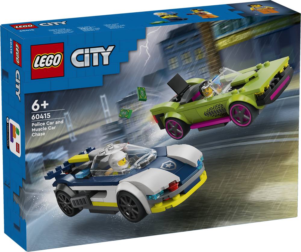 LEGO POLICE CAR AND MUSCLE CAR CHASE