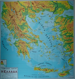 ΓΕΩΦΥΣΙΚΟΣ ΧΑΡΤΗΣ ΕΛΛΑΔΑΣ 140Χ150 ΠΑΝΙ & ΞΥΛΑ