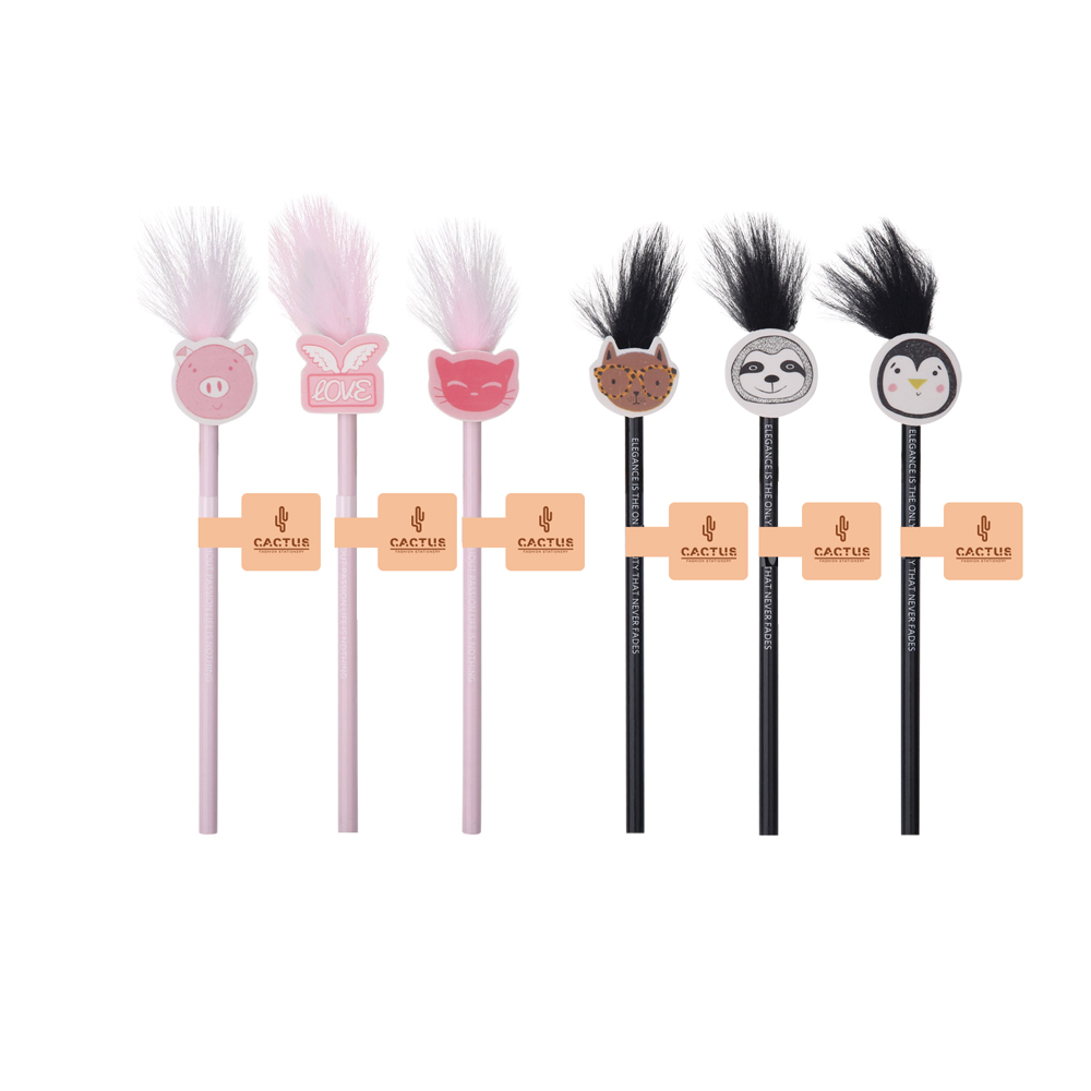 Μολύβι HB με γόμα & Φτερό 6 Σχέδια