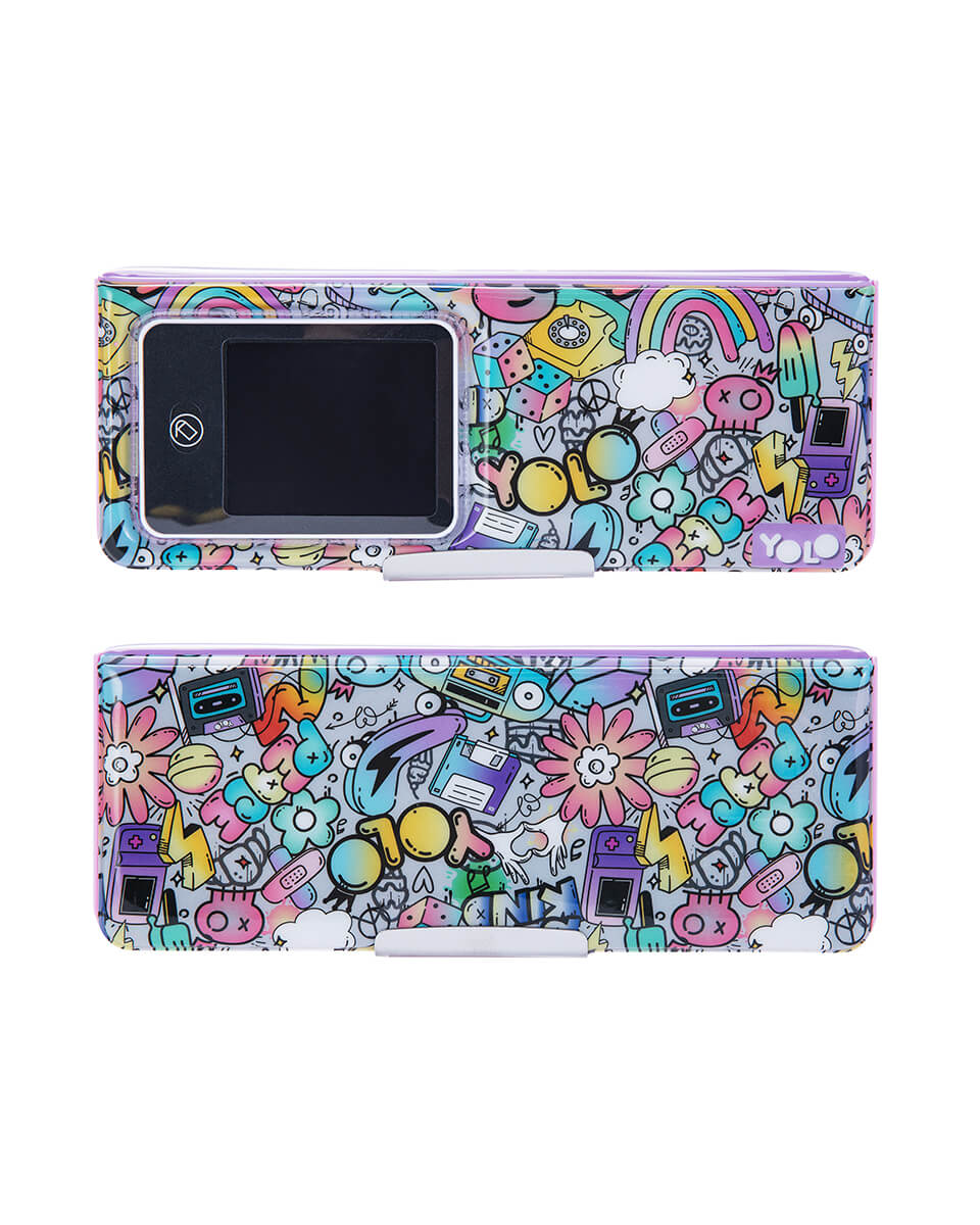 RETRO LCD- PINK GRAFFITI ΚΑΣΕΤΙΝΑ ΜΕ LCD ΟΘΟΝΗ