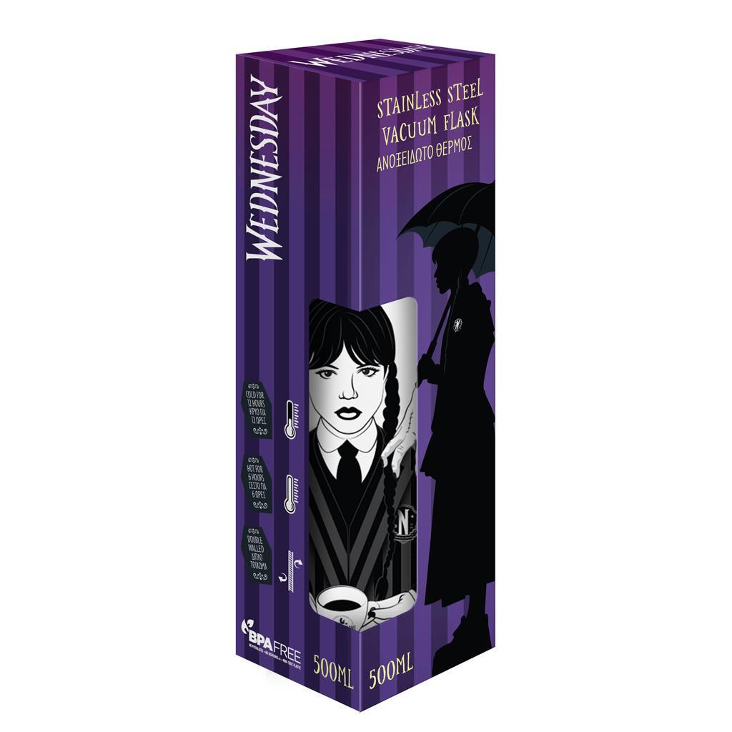 ΘΕΡΜΟΣ 500ML ΑΝΟΞΕΙΔΩΤΟ 26,5X7 WEDNESDAY ΛΕΥΚΟ