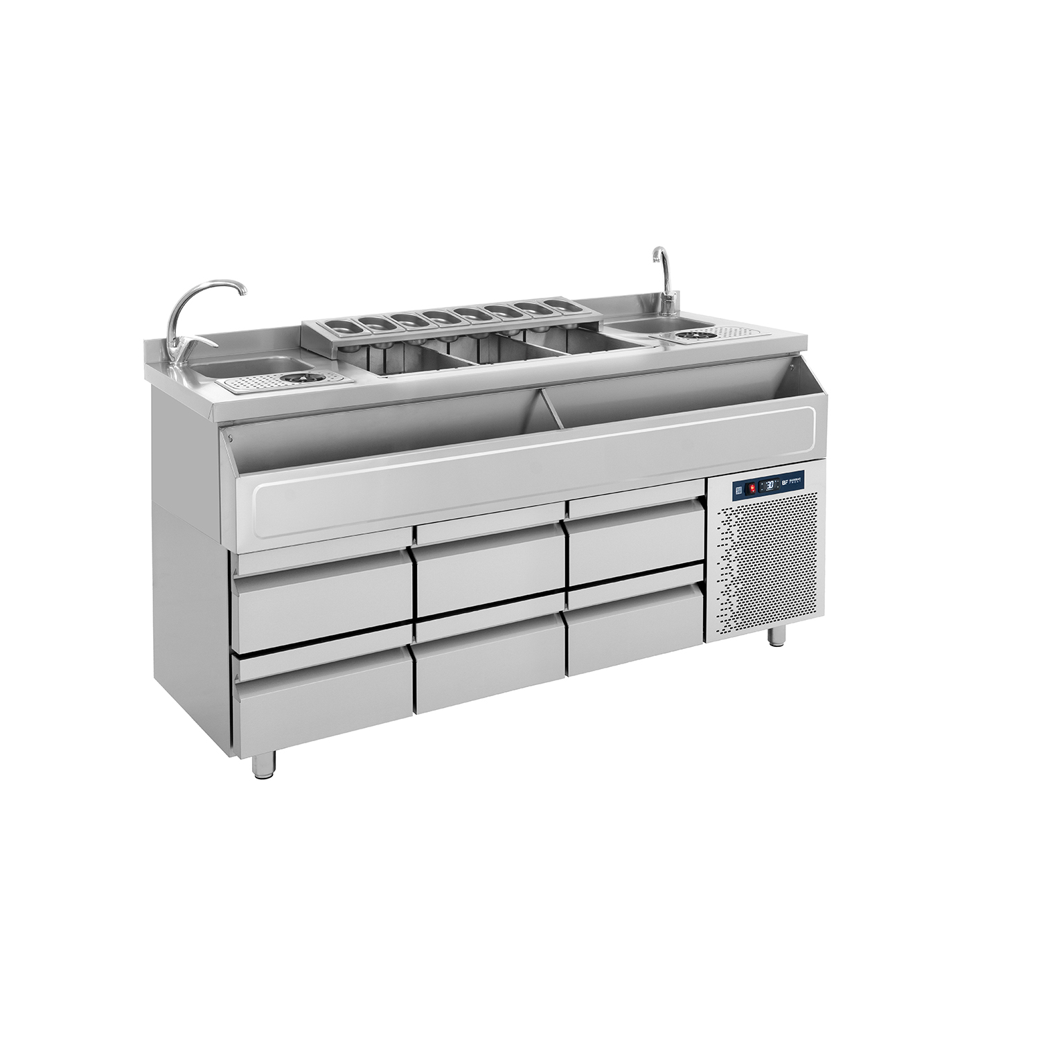 Barstation με ψυγείο 185 διπλού πόστου Barstation με ψυγείο 185 διπλού πόστου