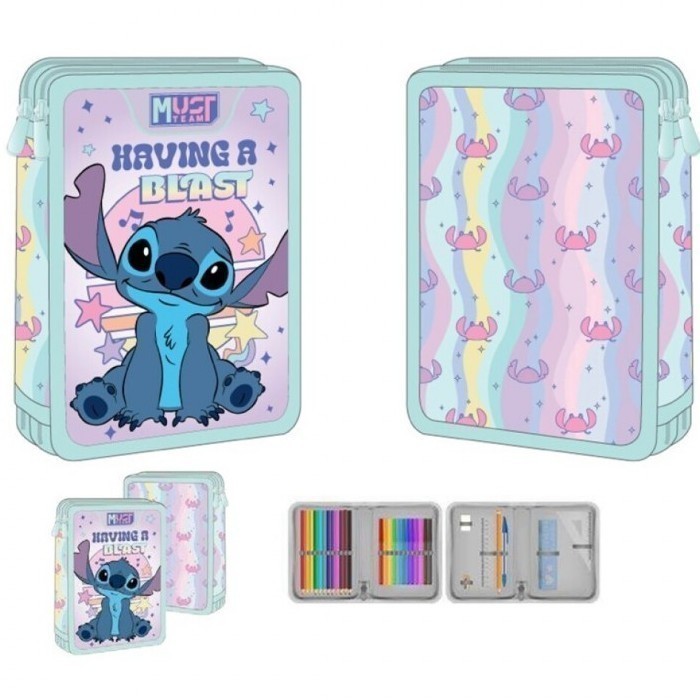 Lilo & Stitch Κασετίνα Διπλή Γεμάτη Having a Blast