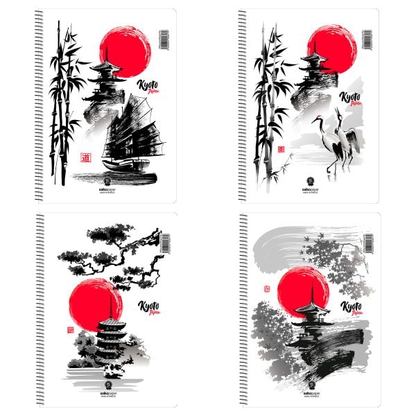 SALKO ΤΕΤΡΑΔΙΟ ΣΠΙΡΑΛ 17X25 3Θ KYOTO