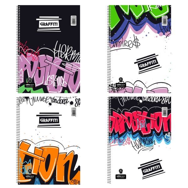 SALKO ΤΕΤΡΑΔΙΟ ΣΠΙΡΑΛ 17X25 4Θ GRAFFITI