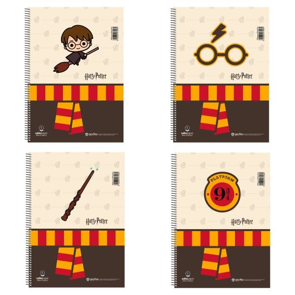 ΤΕΤΡΑΔΙΑ ΜΟΝΟ ΣΠΙΡΑΛ HARRY POTTER CHARMS 17X25 2Θ