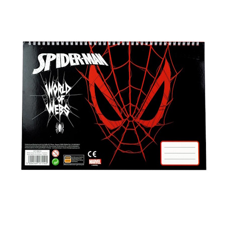 GIM ΜΠΛΟΚ ΖΩΓΡΑΦΙΚΗΣ 23x33 40φ+ΑΥΤΟΚΟΛΛΗΤΑ SPIDERMAN WORLD OF WEBS