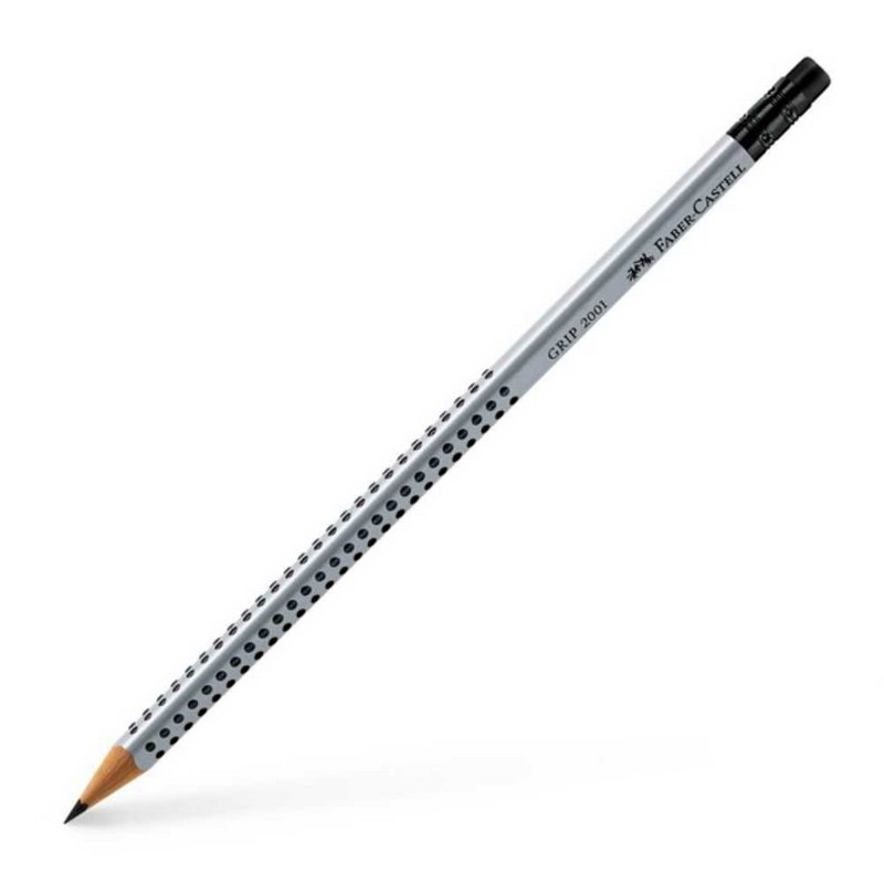 ΜΟΛΥΒΙ GRIP ΓΚΡΙ ΜΕ ΓΟΜΑ FABER CASTELL