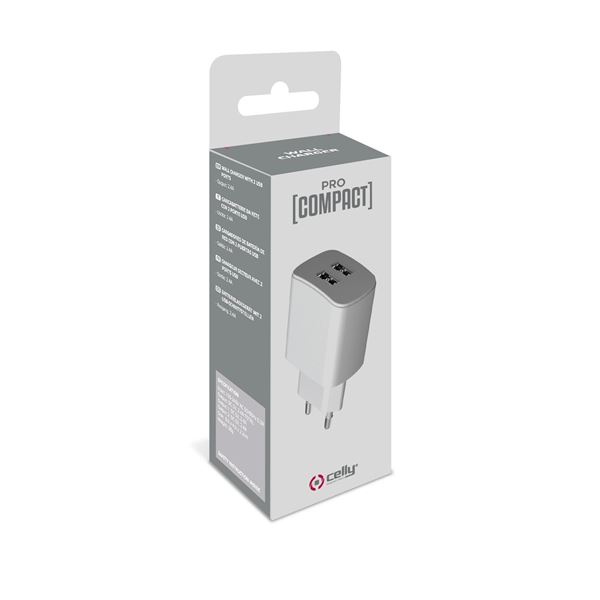 CELLY ΦΟΡΤΙΣΤΗΣ ΤΑΞΙΔΙΟΥ 2USB 2.4Α ΛΕΥΚΟΣ CELLY ΦΟΡΤΙΣΤΗΣ ΤΑΞΙΔΙΟΥ 2USB 2.4Α ΛΕΥΚΟΣ